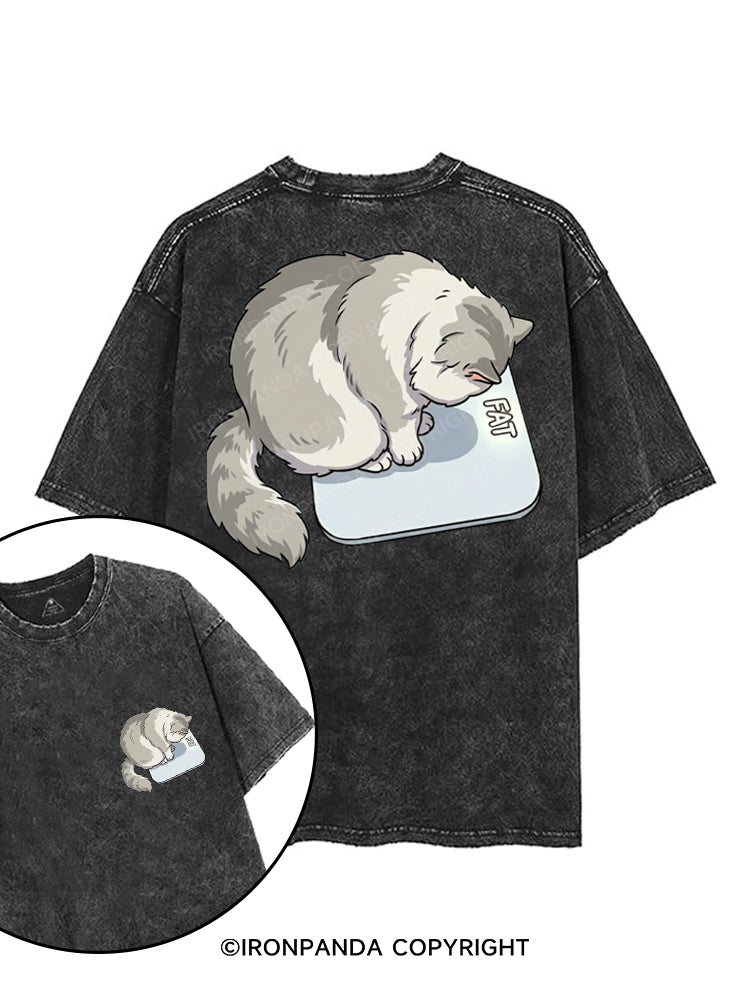 FAT CAT MOMENT printed Gym Shirt
