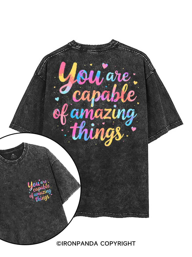 YOU ARE CAPABLE OF AMAZING THINGS printed Gym Shirt