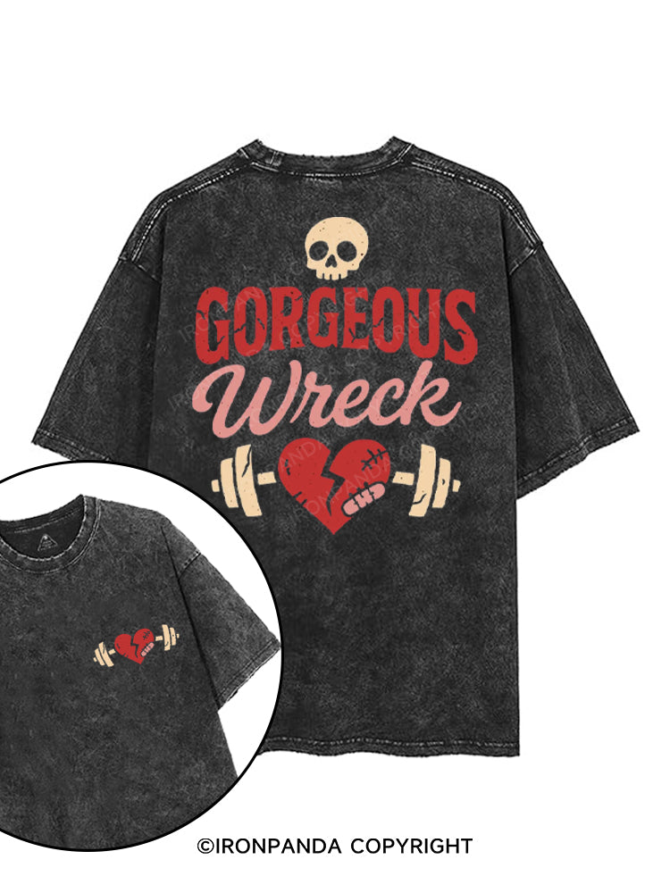 GORGEOUS WRECK printed Gym Shirt
