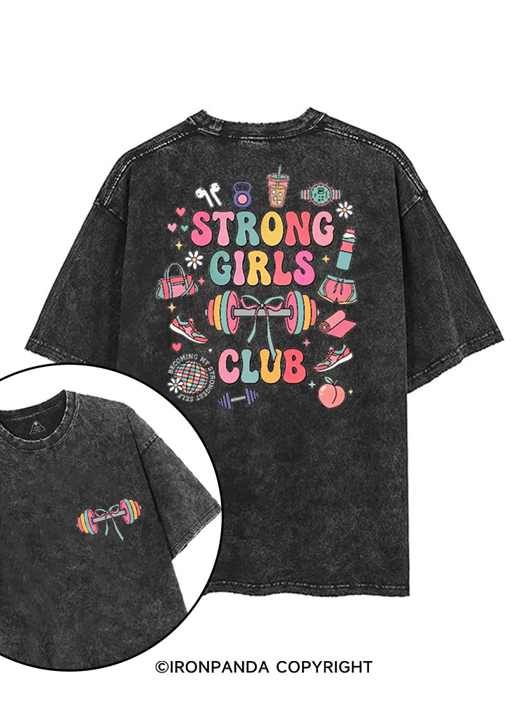 STRONG GIRLS CLUB printed Gym Shirt