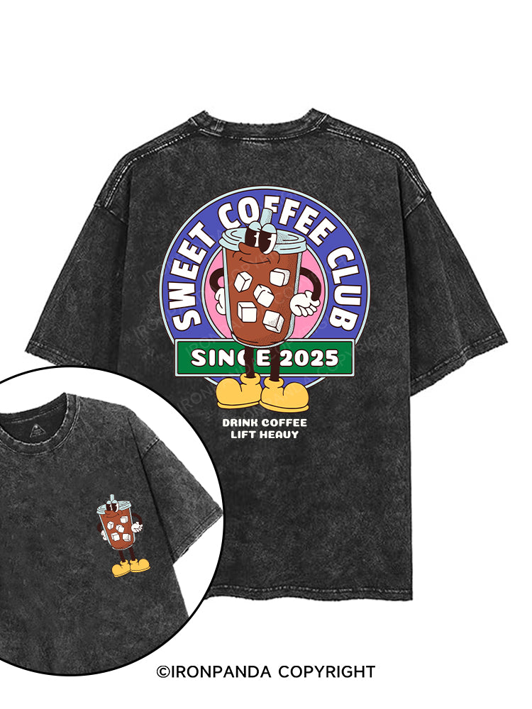 SWEET COFFEE CLUB DRINK COFFEE LIFT HEAVY printed Gym Shirt