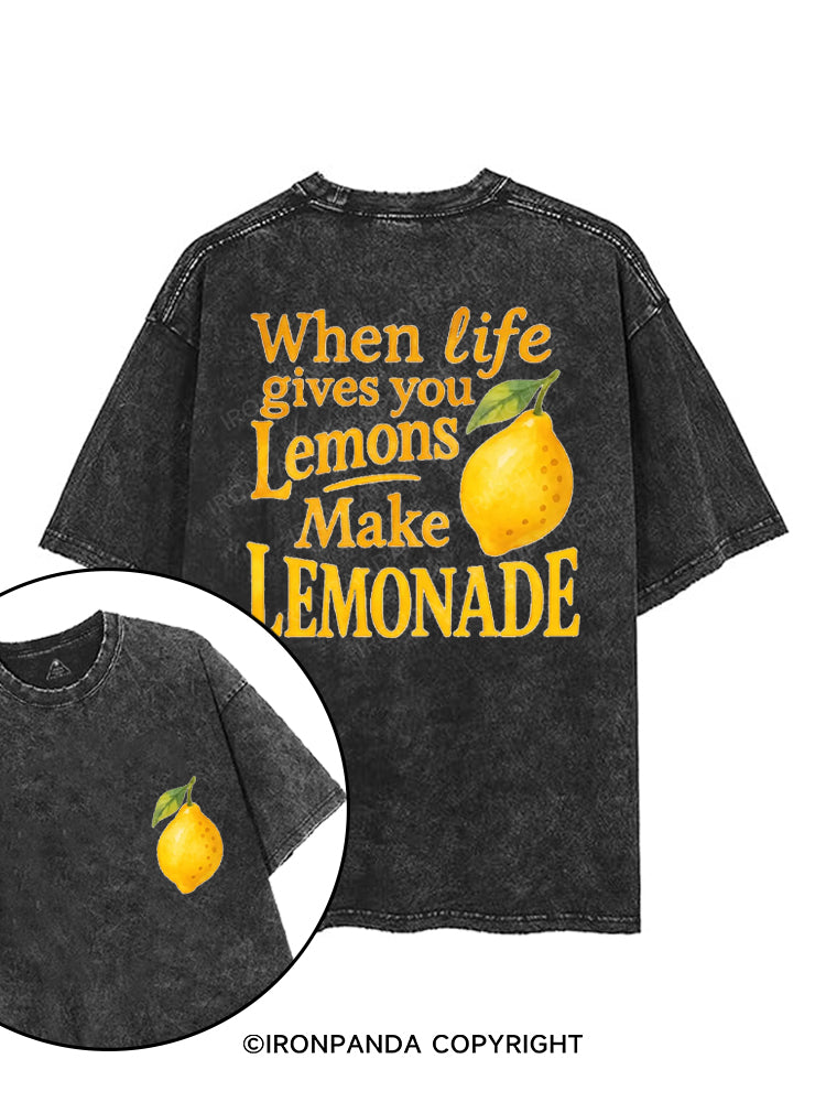 WHEN LIFE GIVES YOU LEMONS MAKE LEMONADE printed Gym Shirt
