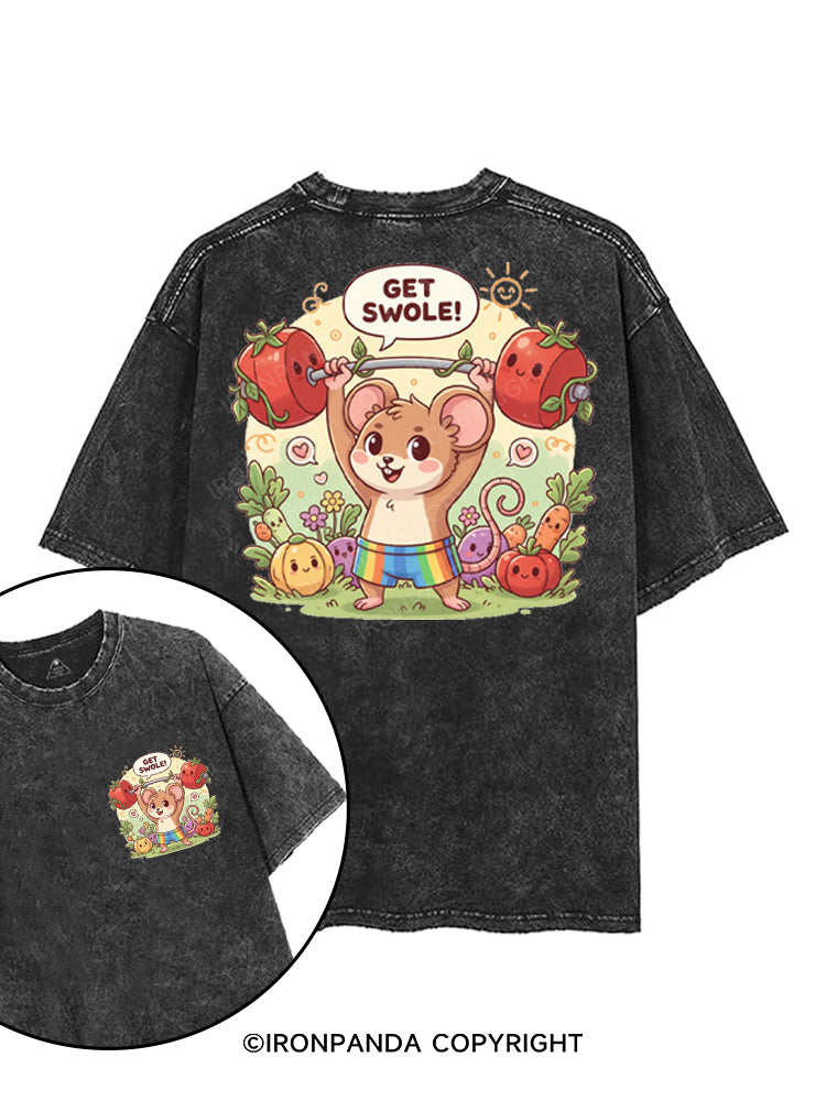 GET SWOLE! printed Gym Shirt