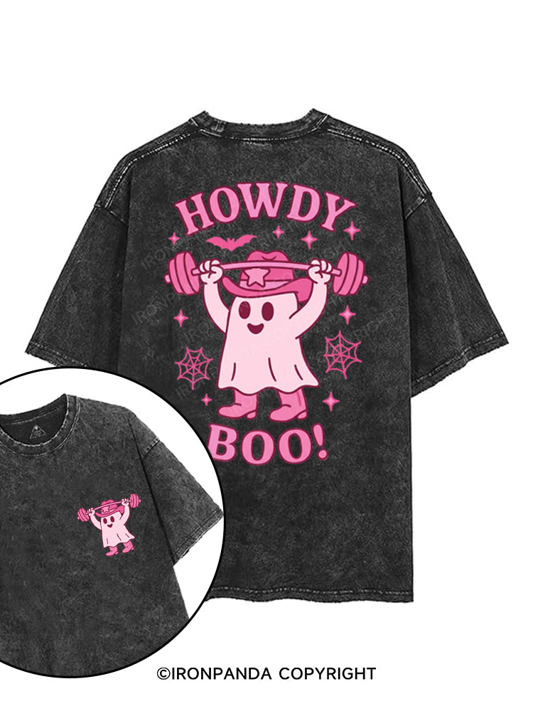 HOWDY BOO! printed Gym Shirt