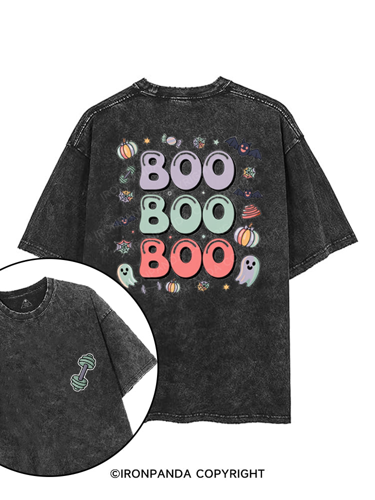 BOO BOO BOO printed Gym Shirt