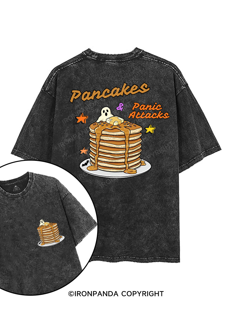 PANCAKES & PANIC ATTACKS printed Gym Shirt