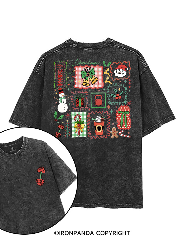 MERRY CHRISTMAS printed Gym Shirt