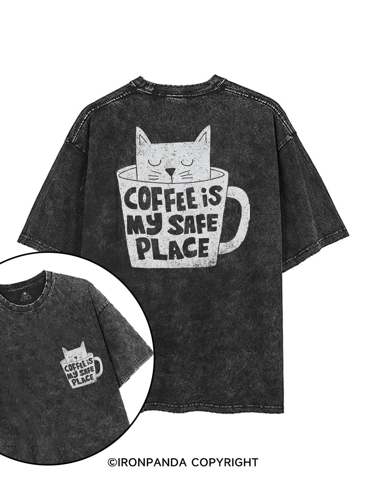 COFFEE IS MY SAFE PLACE printed Gym Shirt