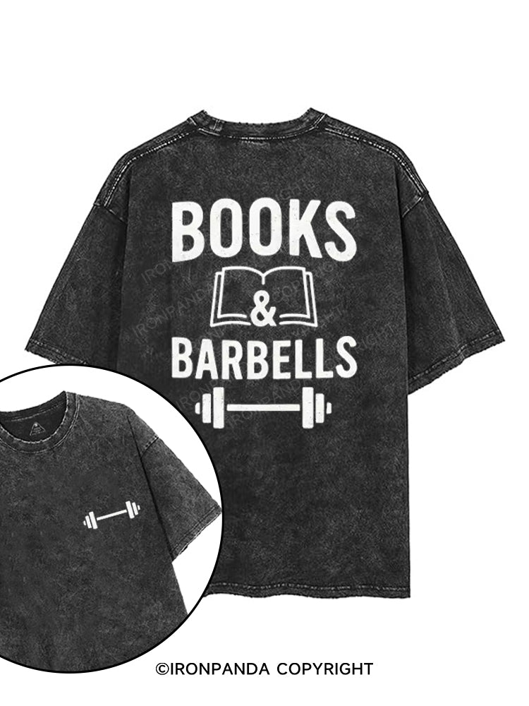 BOOKS & BARBELLS printed Gym Shirt