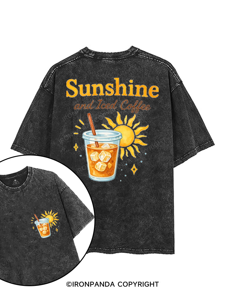 SUNSHINE AND ICED COFFEE printed Gym Shirt