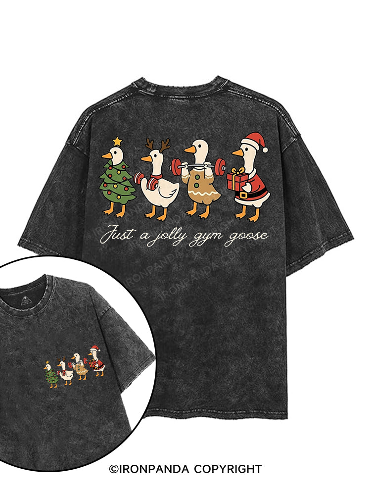 JUST A JOLLY GYM GOOSE printed Gym Shirt