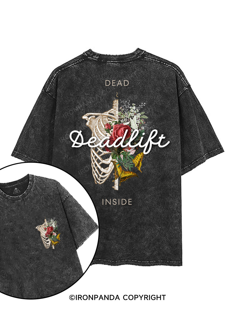 DEADLIFT DEAD INSIDE printed Gym Shirt