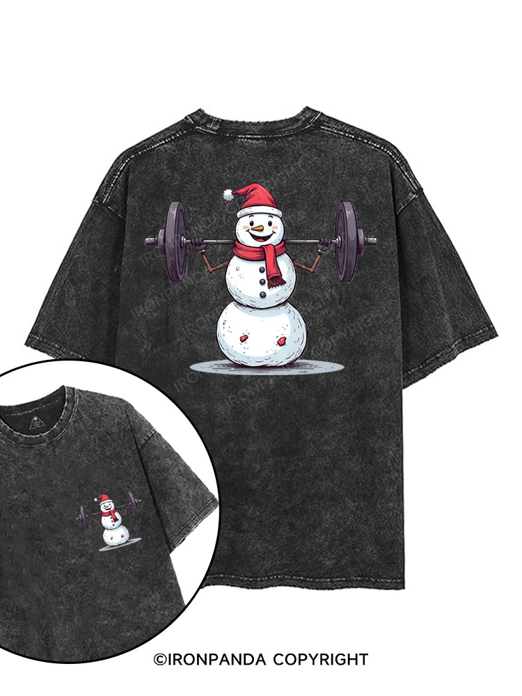 SNOWY GAINS printed Gym Shirt