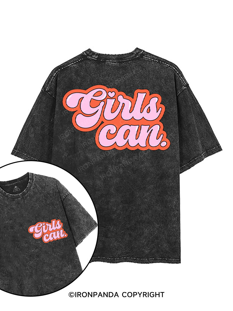 GIRLS CAN printed Gym Shirt