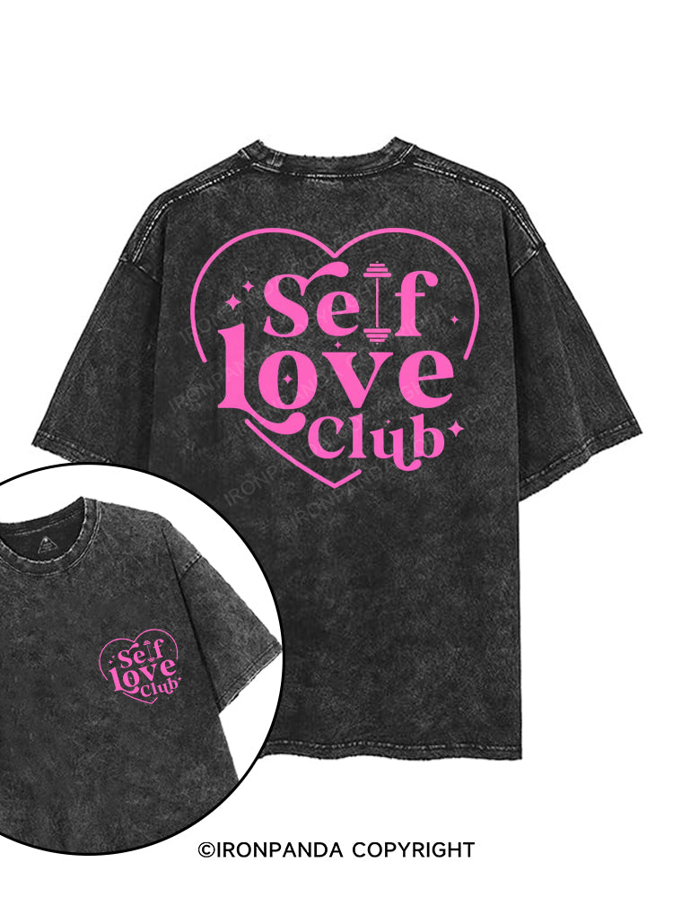 SELF LOVE CLUB printed Gym Shirt
