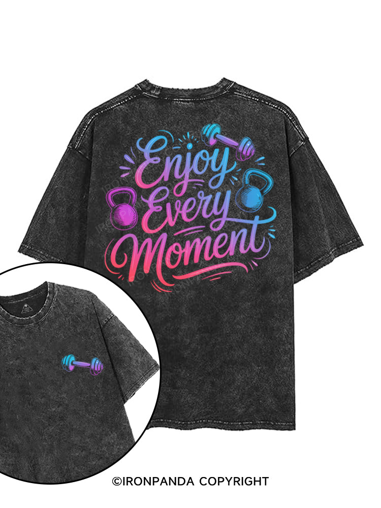 ENJOY EVERY MOMENT printed Gym Shirt