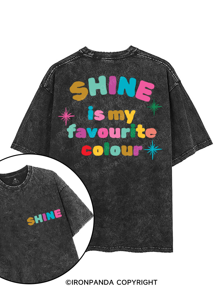 SHINE IS MY FAVOURITE COLOUR printed Gym Shirt