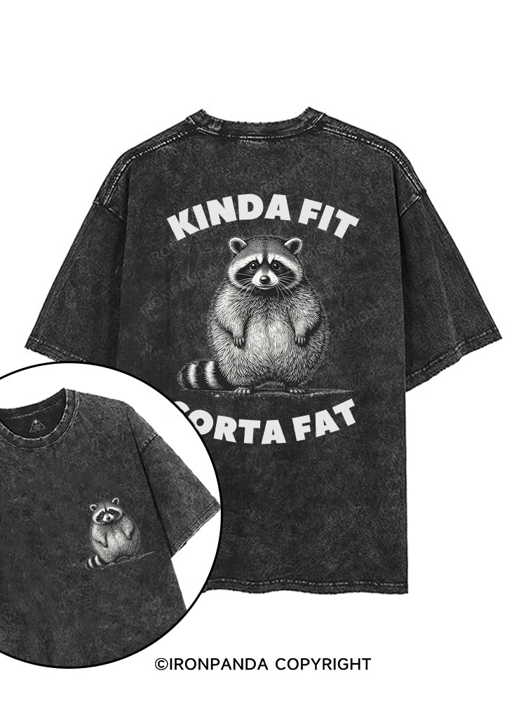 KINDA FIT SORTA FAT printed Gym Shirt