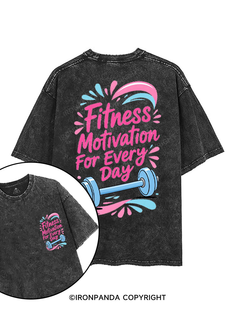 FITNESS MOTIVATION FOR EVERY DAY printed Gym Shirt