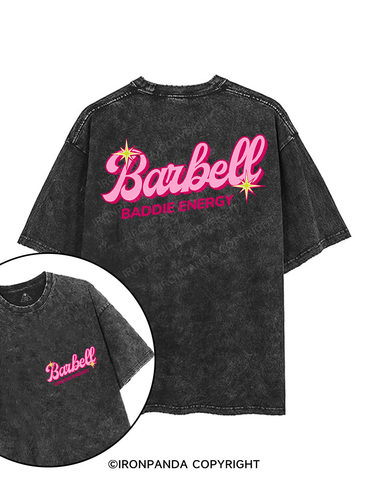 BARBELL BADDIE ENERGY printed Gym Shirt