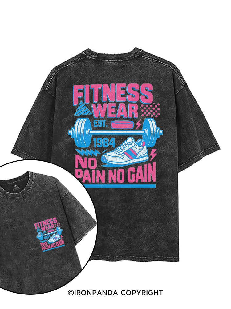 FITNESS WEAR NO PAIN NO GAIN printed Gym Shirt