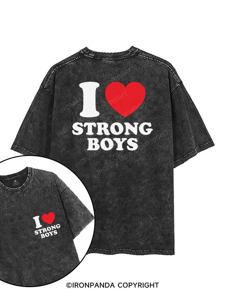 I ❤ STRONG BOYS printed Gym Shirt
