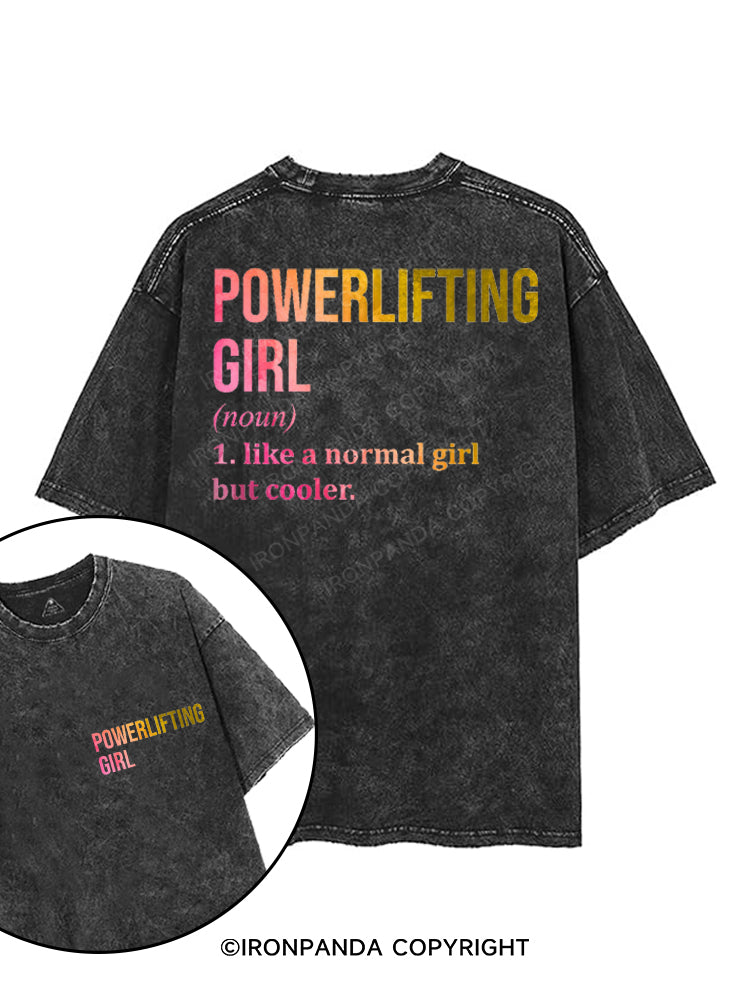POWERLIFTING GIRL printed Gym Shirt
