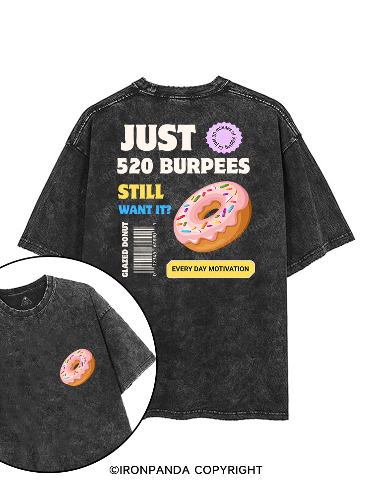 JUST 520 BURPEES EVERY DAY MOTIVATION printed Gym Shirt