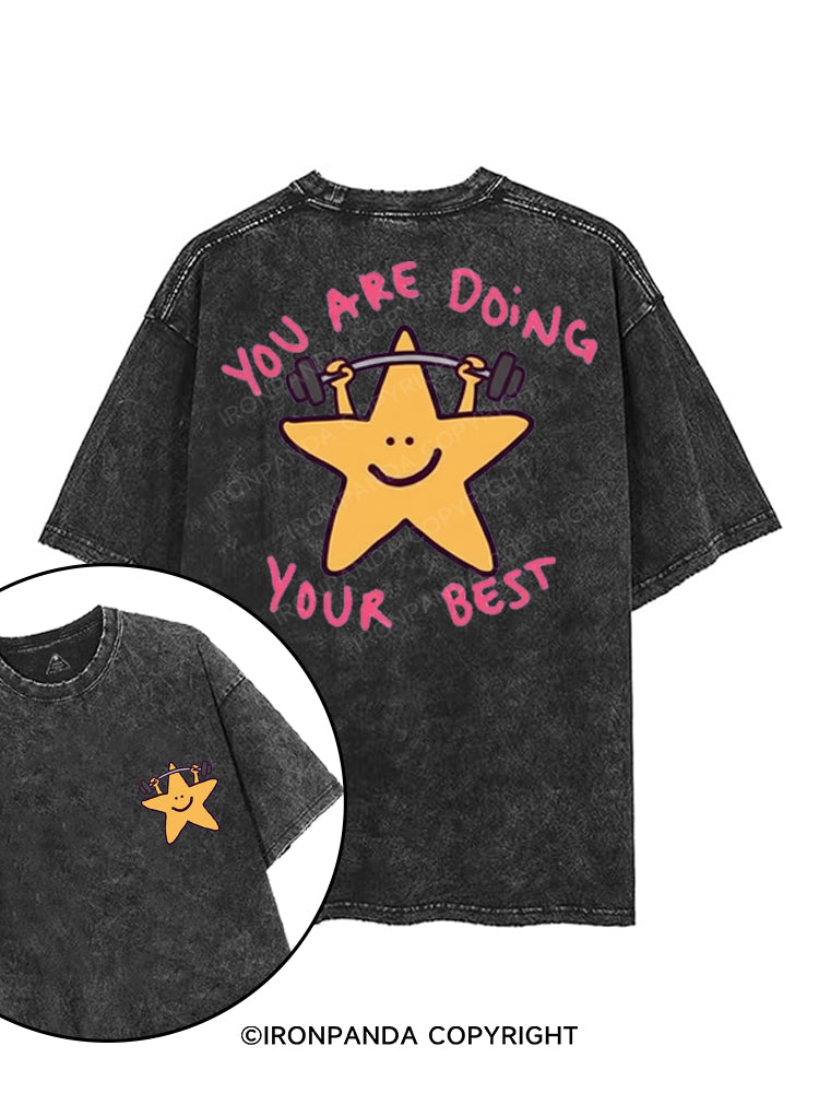 YOU ARE DOING YOUR BEST printed Gym Shirt