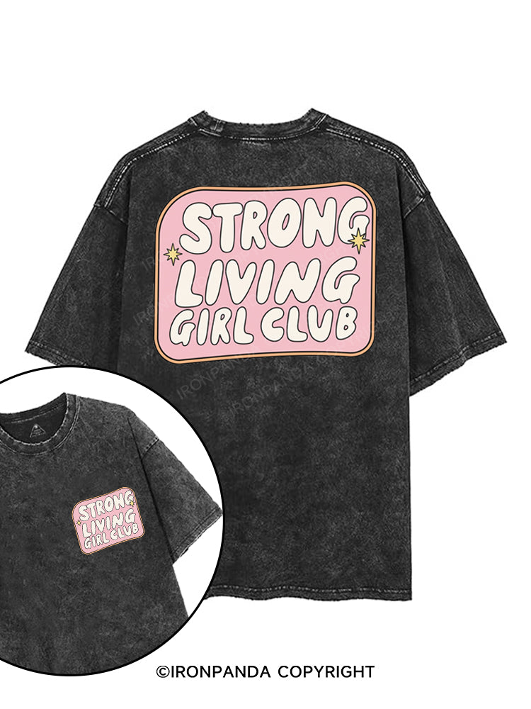 STRONG LIVING GIRL CLUB printed Gym Shirt