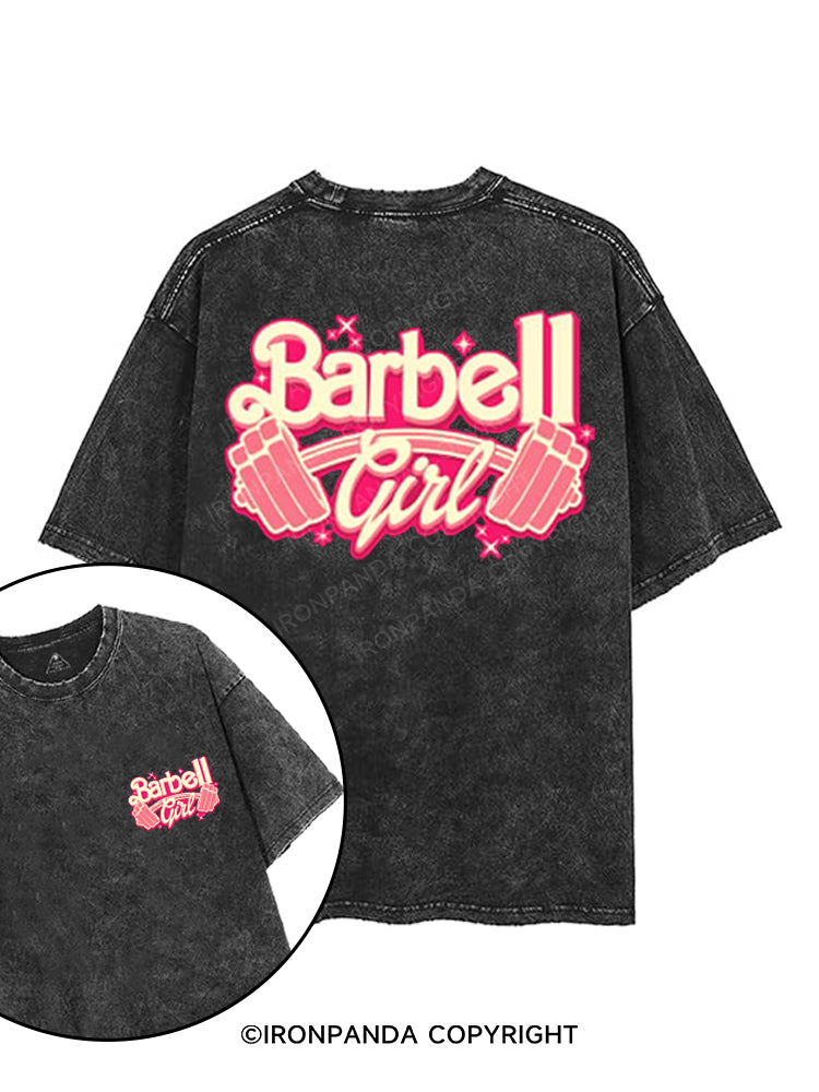 BARBELL GIRL printed Gym Shirt