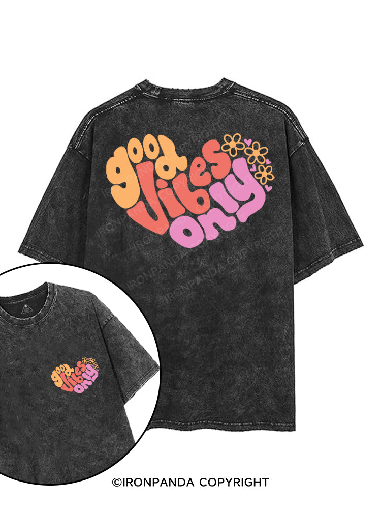 GOOD VIBES ONLY printed Gym Shirt