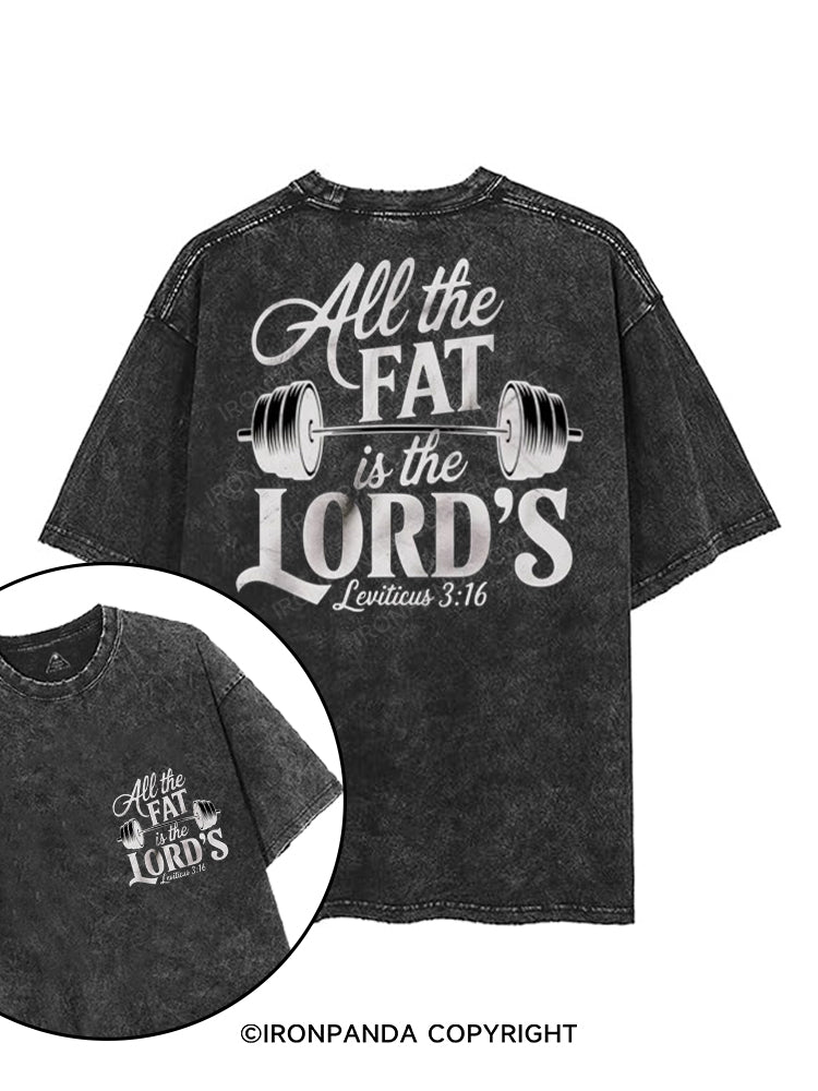 ALL THE FAT IS THE LOAD'S printed Gym Shirt