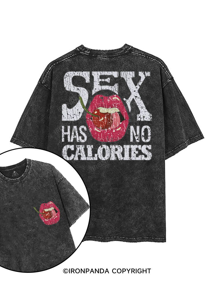 SEX HAS NO CALORIES printed Gym Shirt