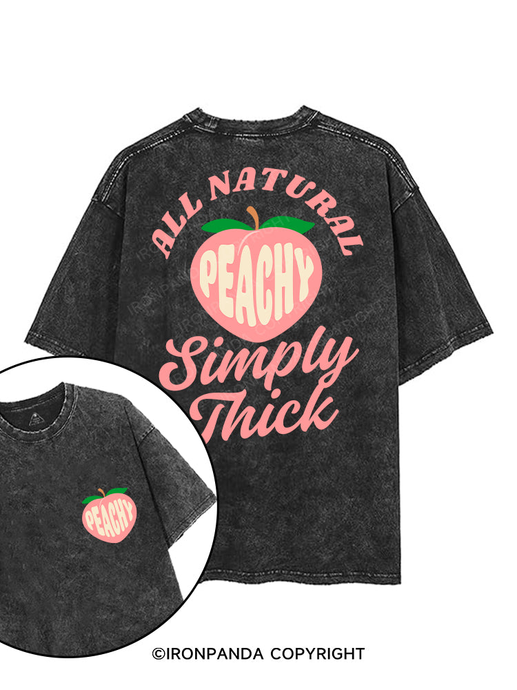 ALL NATURAL SIMPLY THICK printed Gym Shirt