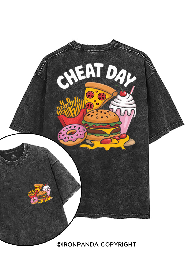 cheat day printed Gym Shirt