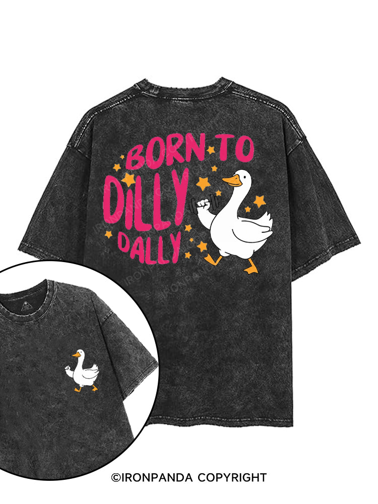 BORN TO DILLY DALLY printed Gym Shirt
