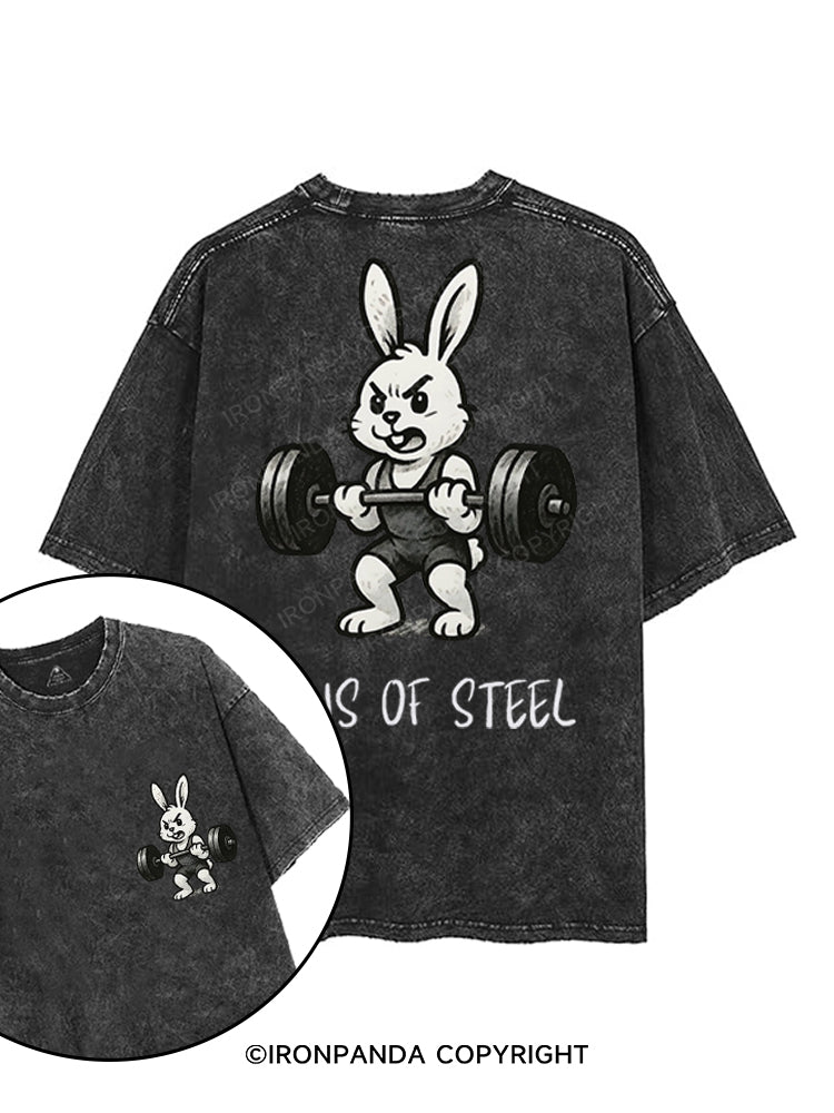 BUNS OF STEEL printed Gym Shirt