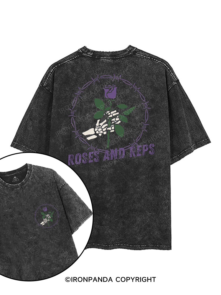 ROSES AND REPS printed Gym Shirt