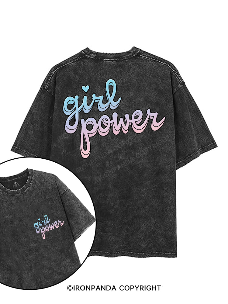 GIRL POWER printed Gym Shirt
