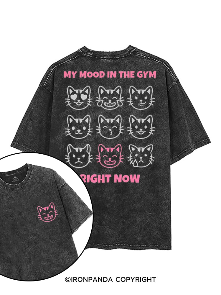 MY MOOD IN THE GYM RIGHT NOW printed Gym Shirt
