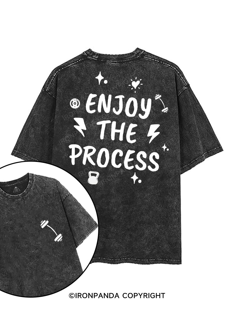 ENJOY THE PROCESS printed Gym Shirt