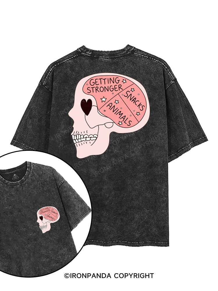 GETTING STRONGER printed Gym Shirt