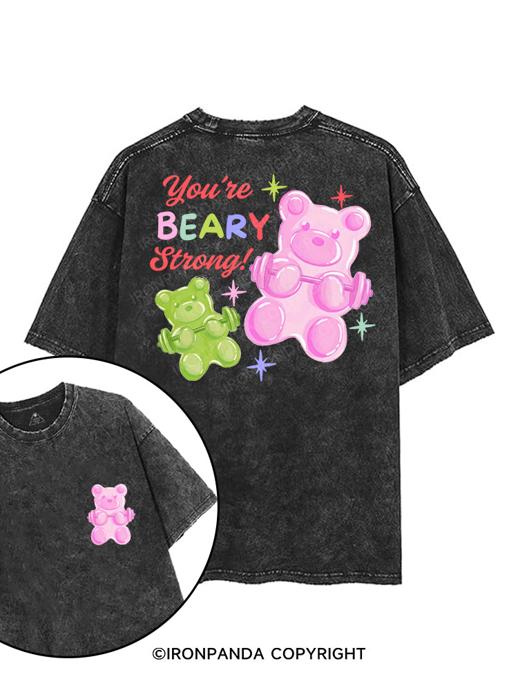 YOU’RE BEARY STRONG! printed Gym Shirt