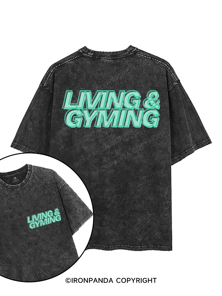 LIVING & GYMING printed Gym Shirt