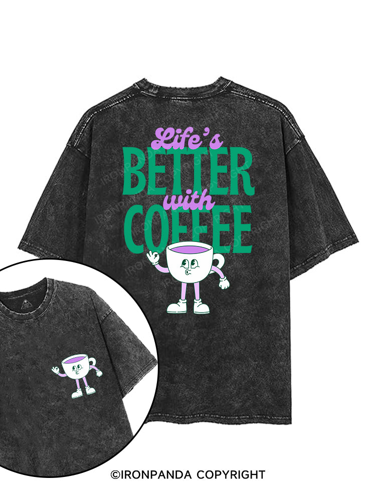 LIFE'S BETTER WITH COFFEE printed Gym Shirt
