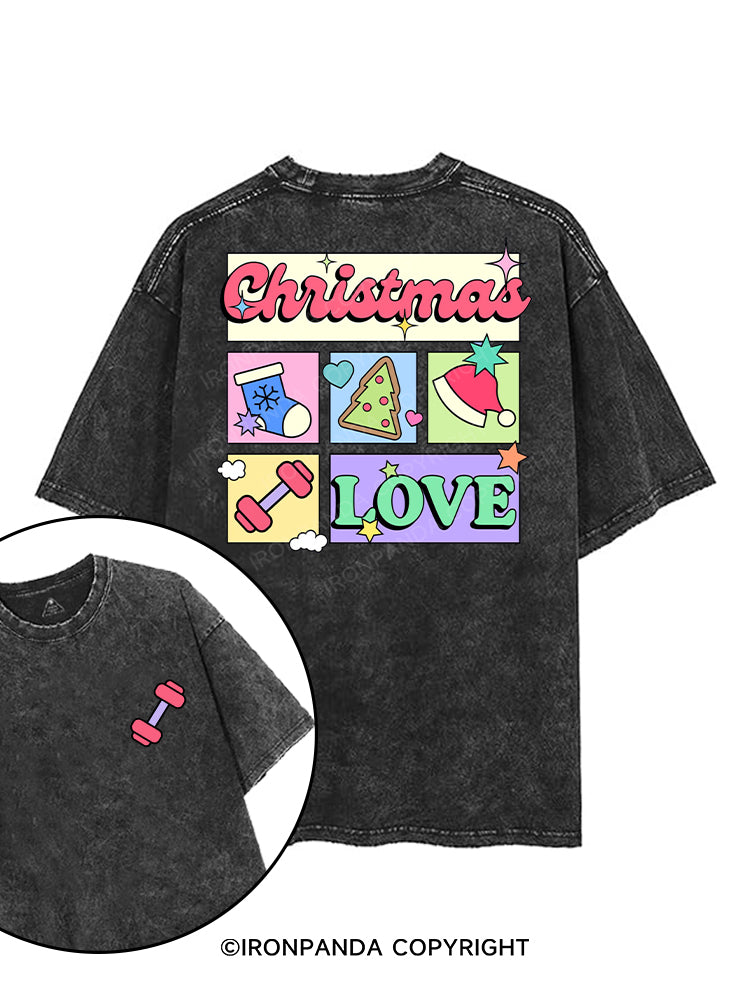 CHRISTMAS LOVE printed Gym Shirt