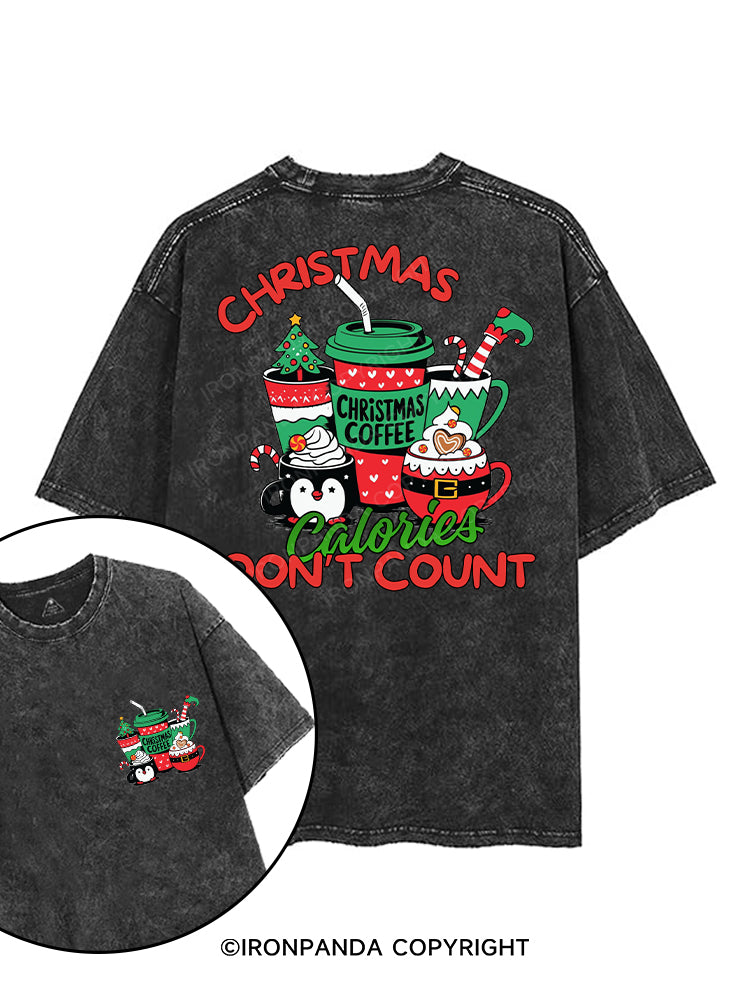 CHRISTMAS CALORIES DON'T COUNT printed Gym Shirt