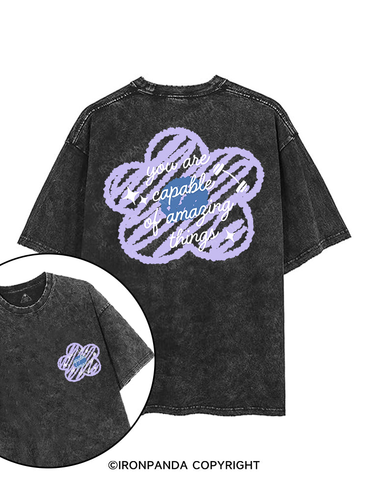 YOU ARE CAPABLE OF AMAZING THINGS printed Gym Shirt