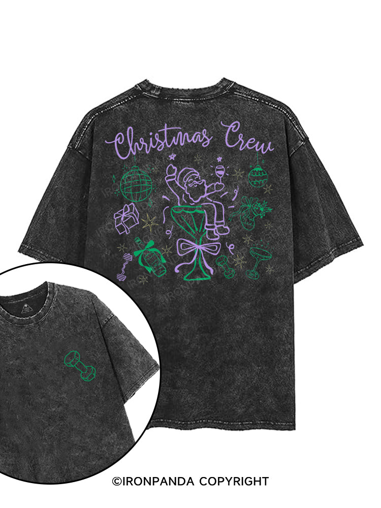CHRISTMAS CREW printed Gym Shirt